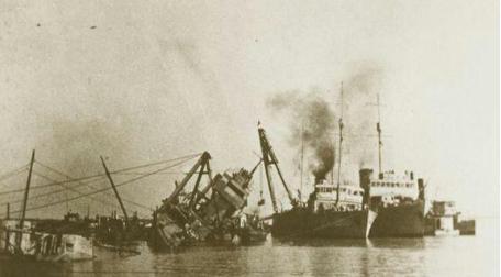 1937年的江阴海战 我军以沉船的方式阻止日军入侵长江